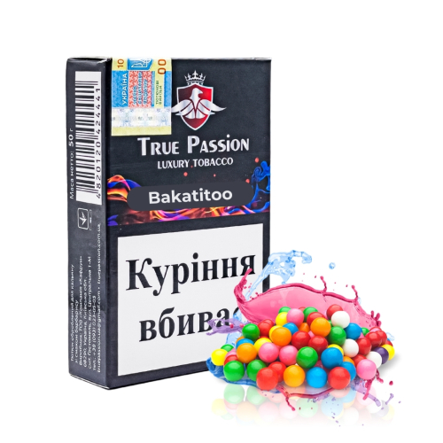 Тютюн для кальяну True Passion Bakatitoo (Жувальна гумка) 50г