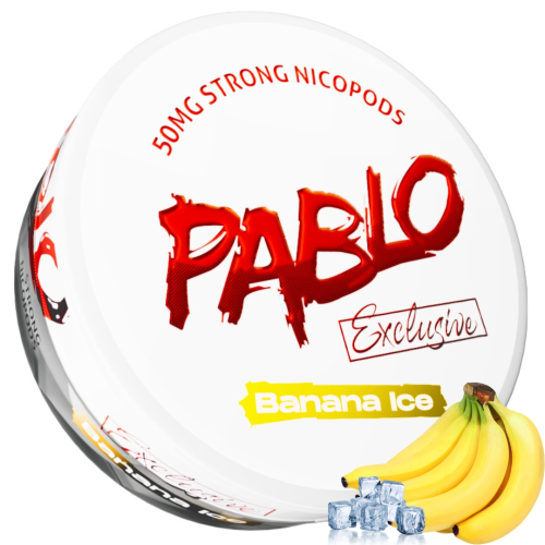 Безтютюнові нікотиновмістні паучі Pablo Exclusive Banana Ice (Банан Лід)
