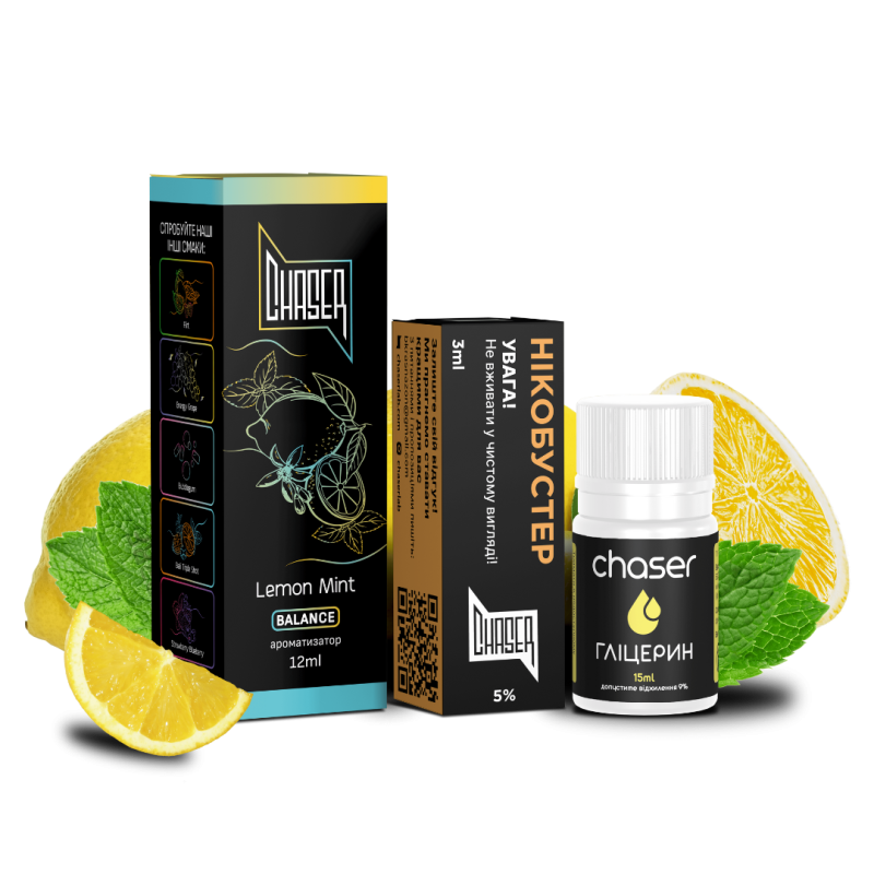 Набір Chaser Black Lemon Mint (Лимон М`ята) 30мл 50мг