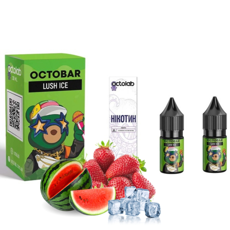 Набір Octobar Lush Ice (Октобар Кавун Полуниця Лід) 30мл 50мг