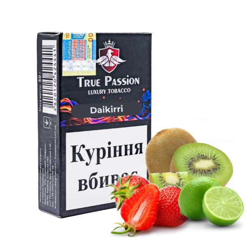 Тютюн для кальяну True Passion Daikirri (Полуниця Ківі Лайм) 50г