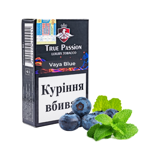 Тютюн для кальяну True Passion Vaya Blue (Чорниця М`ята) 50г