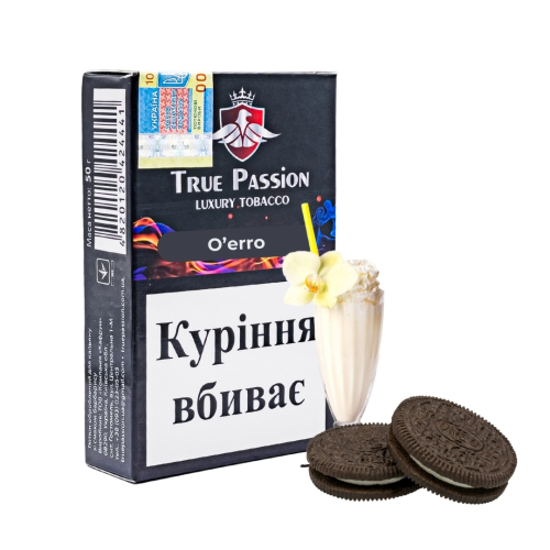 Тютюн для кальяну True Passion O`erro (Печиво Молоко Ваніль) 50г